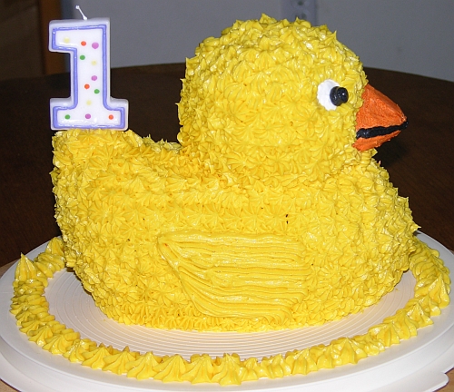 Duck Cake - With Candle