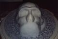 Partially Completed Skull Cake