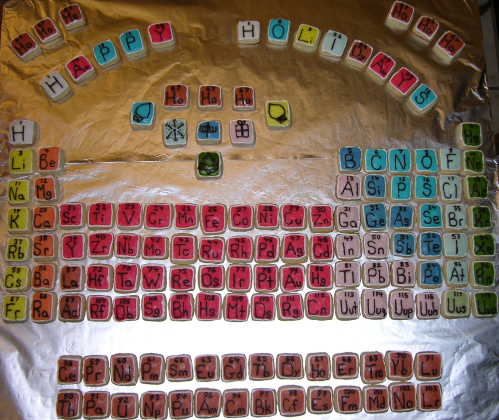 Periodic Table of Cookies - Above - 1