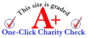 This site is graded A+ by One-Click Charity Check