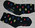 Smiley Face and Peace Sign Socks