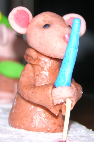 Halloween Cake - In the Making - Obi Wan Mouse