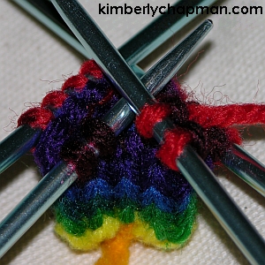 Knitting a Twisted Tube with Double-Pointed Needles Step 5