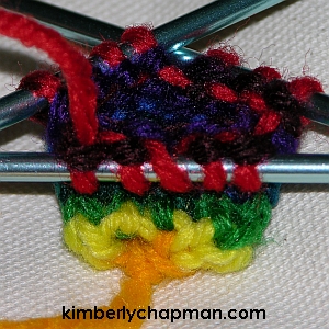 Knitting a Twisted Tube with Double-Pointed Needles Step 7