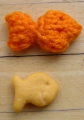 Goldfish compared to real one