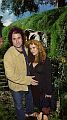 Anthony LaPaglia and Gia Cardies with hobbit hair and feet pasted on.