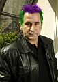 Anthony LaPaglia with purple and green hair